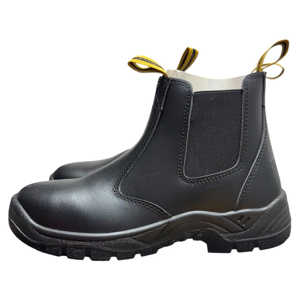 Safetoe Black Steel-Toe Chelsea Style Work Boots Sz 9 NIB